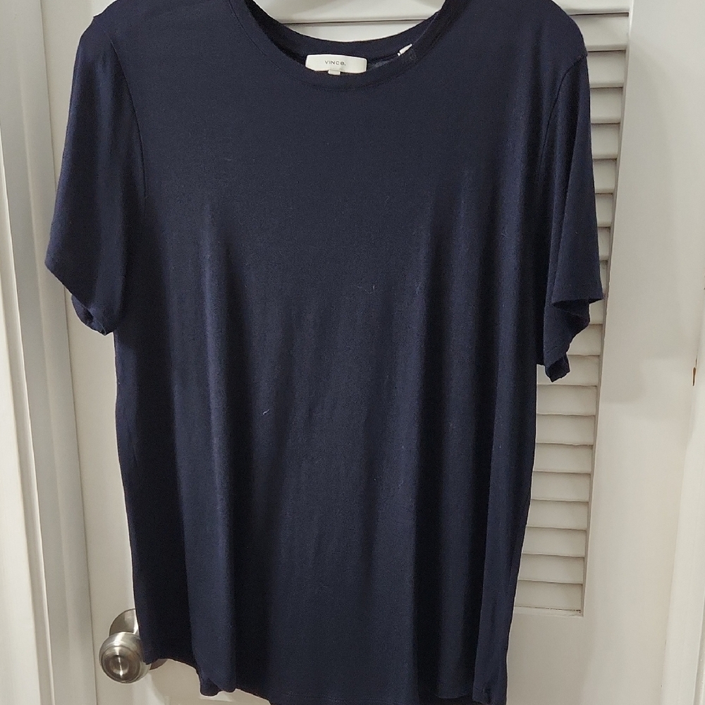 Vince Deep Blue Short Sleeve Tee
